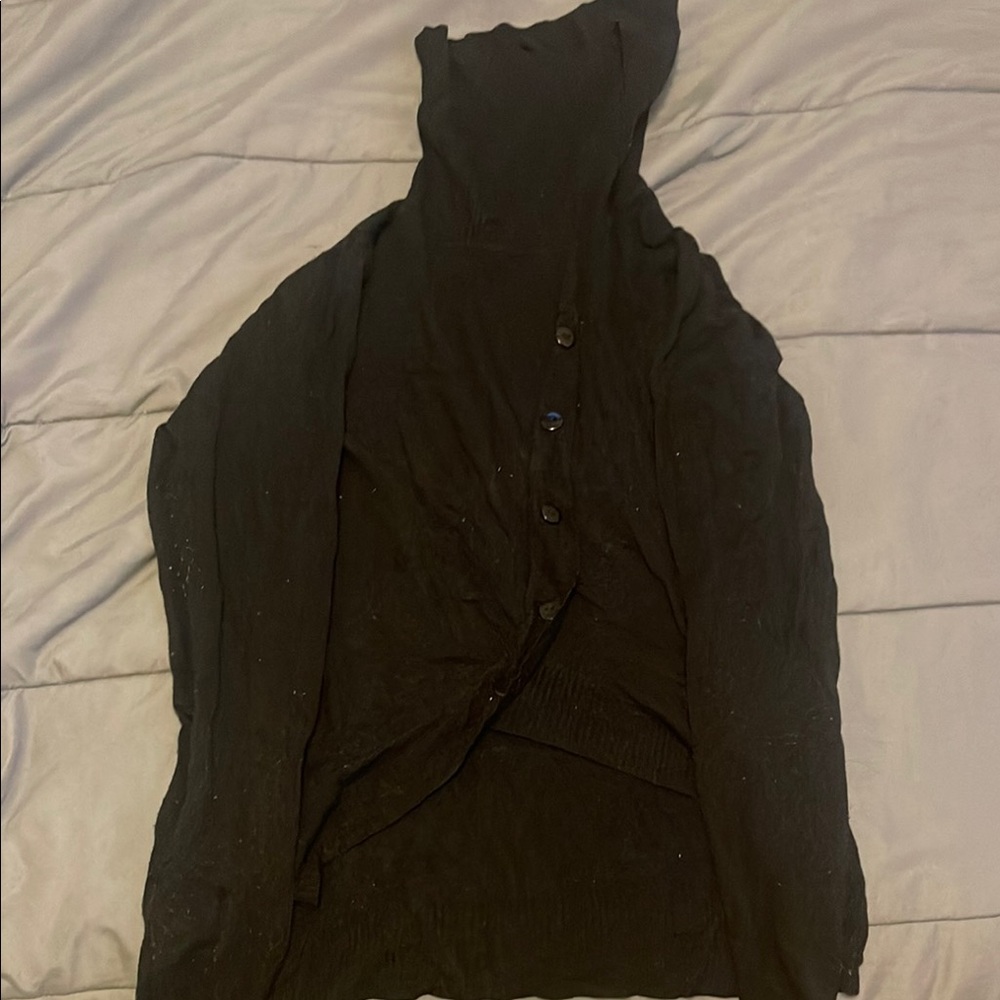 Black Button-Up Cardigan